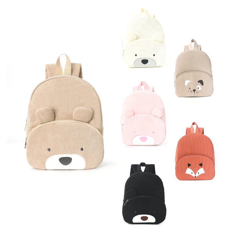 Canvas Backpack Casual - Uroczy plecak z sztruksu w kształcie