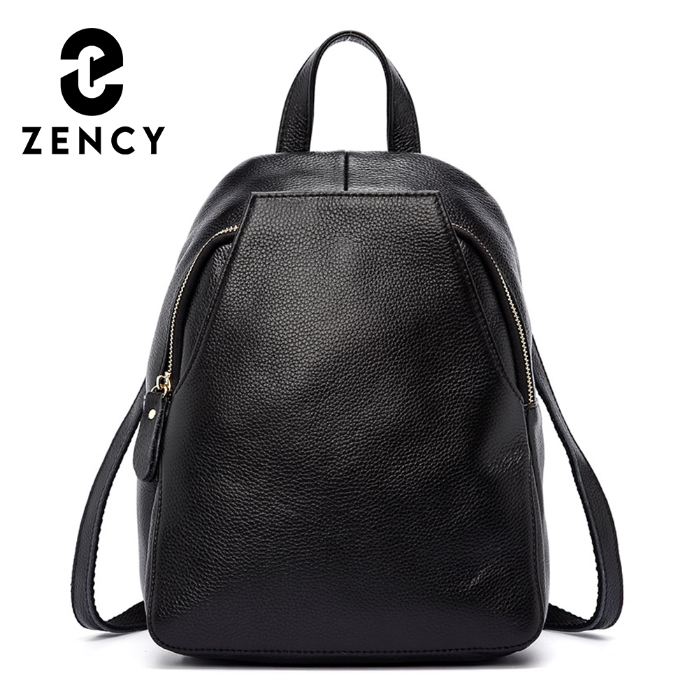 Travel Backpack Anti Theft - Plecak damski Zency Charm, 100% skóra