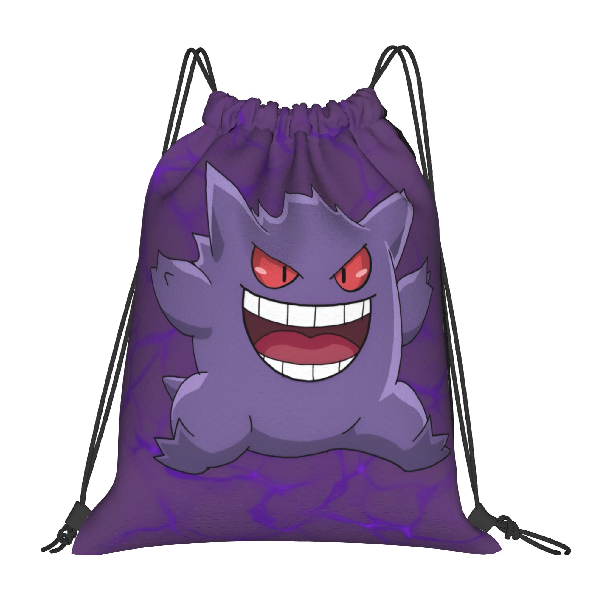Drawstring Gym Bag - Personalizowany plecak ze sznurkiem Pokemon Gengar,