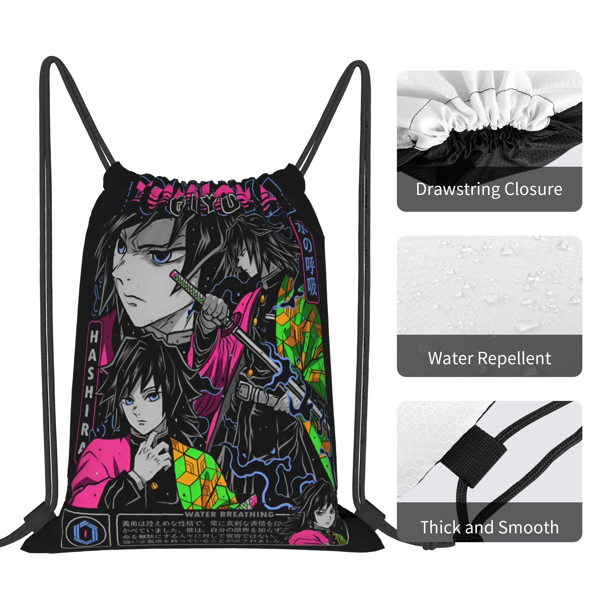 Torba ze sznurkiem Demon Slaye – Drawstring Gym Bag recenzja i cena